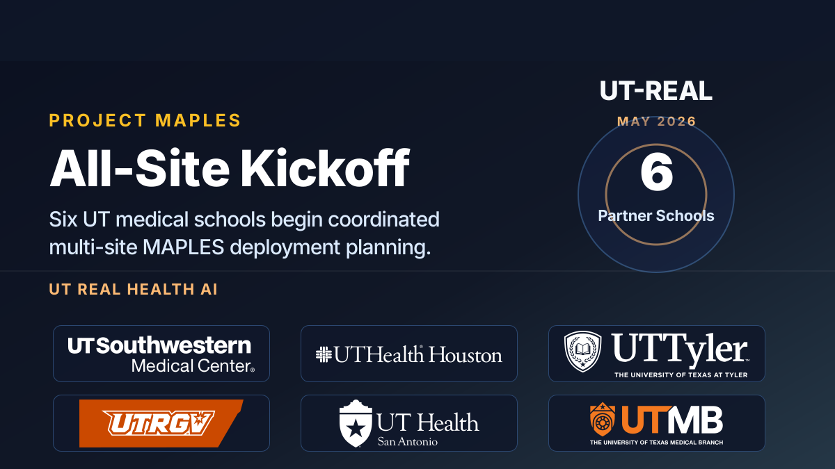 Project MAPLES Holds All-Site Kickoff